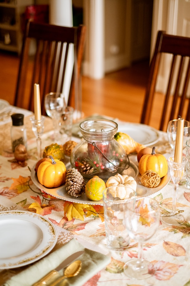Block Print Tablecloths for Fall and Thanksgiving: Color and Pattern Ideas