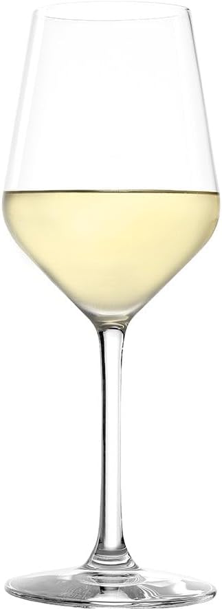 Stölzle Lausitz White Wine Glasses Revolution 6-Piece Set 12 1/4 oz – Wine Glasses Ideal for Heavy Wines & Medium-Bodied Reds – Elegant Wine Goblet – Dishwasher Safe & Made in Germany