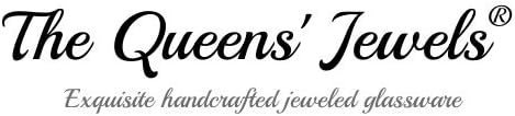 THE QUEENS' JEWELS - Octopus Jeweled Stemless Wine Glass, 21 oz. - Dazzling and Unique - Hand Decorated Glassware - Not Painted