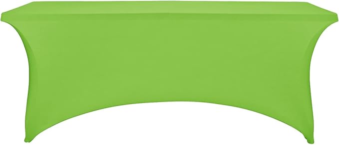 LZY Spandex Fitted Stretch Table Cover for 6 ft or 4ft or 8ft Folding Table, Rectangular Cocktail Tablecloth, Perfect for Party or Banquet