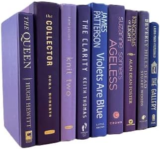 Real Books by Color® (Set of 5, Purple) Decorative Bookshelf Home Decor Shelf Styling Photo Prop