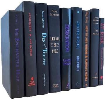 Real Books by Color® (1 Single, Black Multi) Decorative Bookshelf Home Decor Shelf Styling Photo Prop