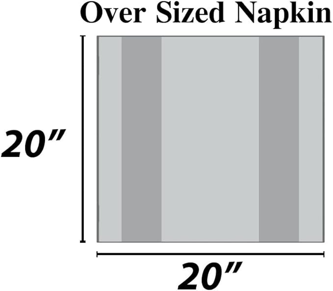 Urban Villa Cotton Dinner Napkins Set of 6, Highly Absorbent 20x20 Inches Premium Cloth Napkins Hotel Quality Reusable & Washable Table Dinner Napkins for Home & Weddings - Taupe/White, Checks