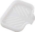Silicone Bathroom Soap Dishes with Drain Spout-Bathroom and Kitchen Sink Organizer,Sponge Holder,Dish Soap Tray,Perfect for Dispenser,Scrubber,Bottle,Cup on Counter Translucent 4.9"×3.2"
