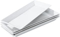 14" Rectangular Platters Set of 4, White Ceramic Platters, Large Serving Plates for Party, Entertaining, Wedding, Rectangle Serving Dishes for Steak, Sushi, Appetizer, Oven Dishwasher Safe