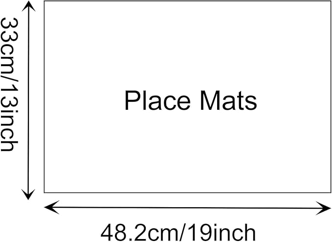 Place Mats Set of 8 – Rectangle Rectangular Waterproof Fabric Polyester Cloth Washable Wipeable Heat Resistant Placemats for Kitchen Dining Dinner Table Indoor 13 x 19 Inch Sage Green