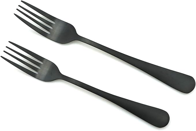 JASHII Modern Royal 20 Pcs Matte Black 18/10 Stainless Steel Utensils Cutlery Dinnerware Set w/ 4 Pcs Straw, Knife Fork and Spoon Flatware Set for Wedding Festival Christmas Party Service for 4