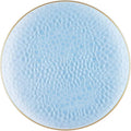 PARTY BARGAINS 13-Inch Charger Plates - 48 Pack, Hammered Blue Gold Rim, Heavy-Duty Disposable Chargers for Elegant Dining - Ideal for Weddings and Formal Events