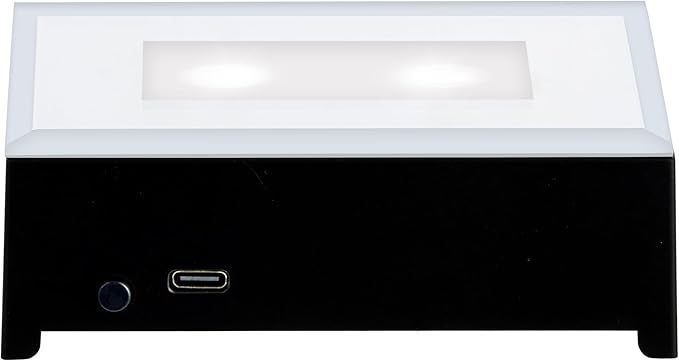 EUSTUMA LED Light Base Rectangle Display Stand In A Variety of Colors,Lighted Up Stand Color Changing Small LED for 3D Glass Crystal Art,Holiday Party Decoration. (Black)
