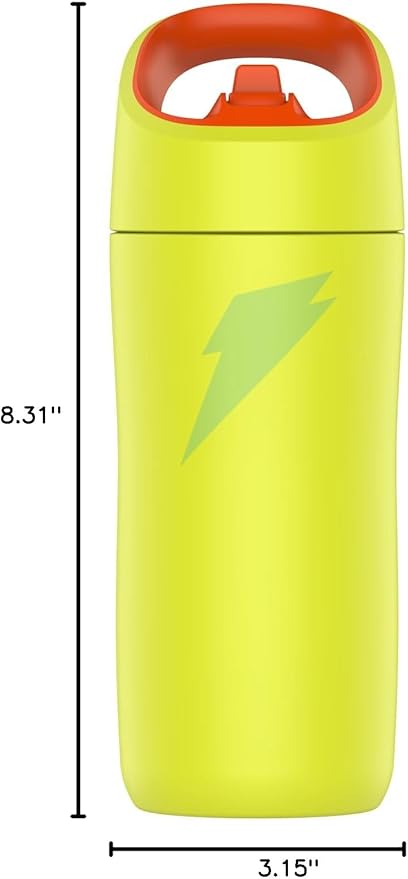 Gatorade Kids' Rookie Metal Water Bottle, 12oz, Stainless Steel Bottle, Double-Wall Insulation, Vacuum Insulated, Thermo Mug