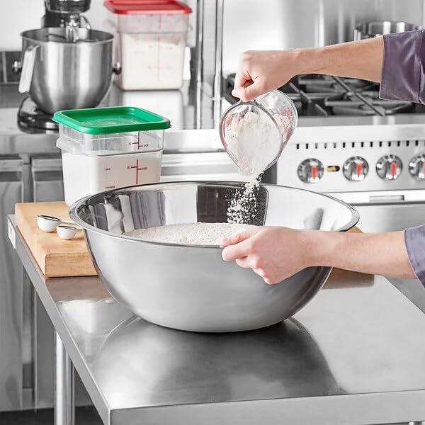Stainless Steel 30 QT Mixing Bowl | Home & Commercial Quality | Flat Bottom | Cooking, Baking, Meal Prep [1PK]