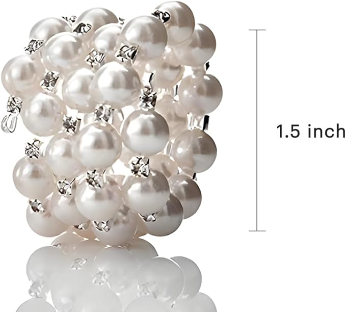 Decozen Set of 16 White Napkin Rings with Pearl Design, Festive, Table Decor Setting for Holiday, Wedding, Birthday, Kitchen, Home Decor, Housewarming Gift - Mothers Day Decorations