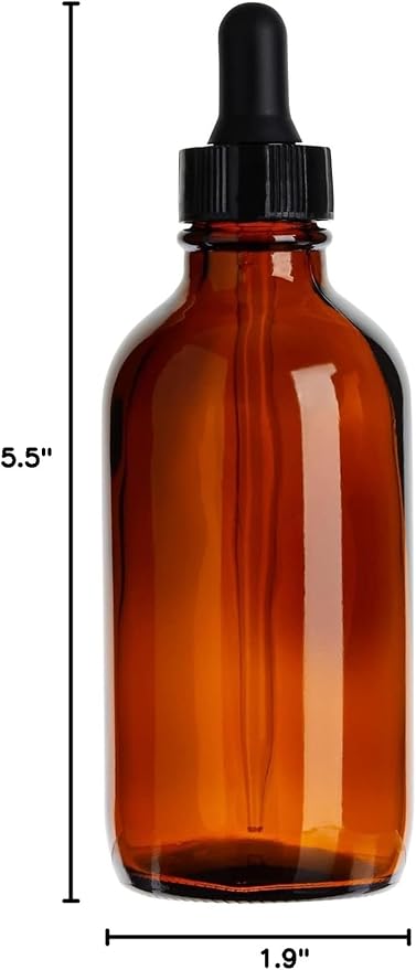 Juvale Amber Glass UV-Protected Amber Dark Glass Bottles with Droppers for Essential Oils & Travel Liquids - 4 Oz, 15-Pack, Apothecary Style - Leak-Proof Dropper Bottle Set with 6 Funnels