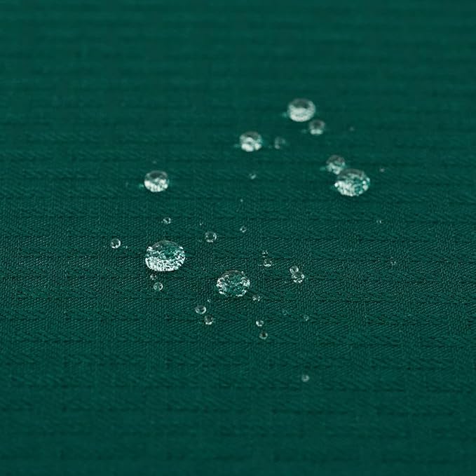 maxmill Square Tablecloth Waterproof Spillproof Wrinkle Resistant Soft Weaved Texture Design Christmas Table Cloth for Dinner, Dining Room Party, Indoor Outdoor Use, 60 x 60 Inch, Hunter Green
