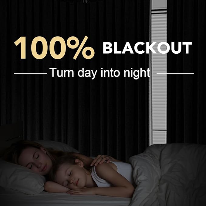 H.VERSAILTEX 100% Blackout Curtains for Bedroom Thermal Insulated Linen Textured Curtains Heat and Full Light Blocking Drapes Living Room Curtains 2 Panel Sets, 52x72 - Inch, Pure White