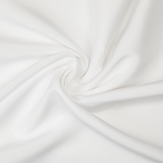 Gee Di Moda Round Tablecloth - 90 Inch White Round Table Cloth for 30 to 60 Inch Round Tables - Heavy Duty Washable Fabric - for Buffet Table, Holiday Party, Dinner, Wedding & Baby Shower