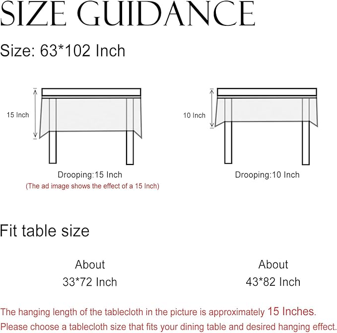 ISAENNE Designer Floral Long Rectangle Tablecloth,French Linen Light Beige Indoor Table Cloth,Fall Wrinkle Resistant Decor Tablecloths for Dining Thanksgiving Kitchen Party,63"*102"-Flora A