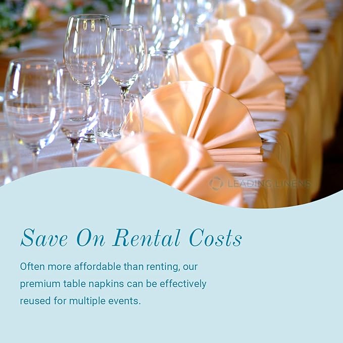 Polyester Cloth Napkins - Washable Soft Table Linens - Durable & Elegant for Dining, Restaurants, Weddings, Events, Rentals, Banquets, & Parties - Premium Quality Set of 250, White, 20"x20"