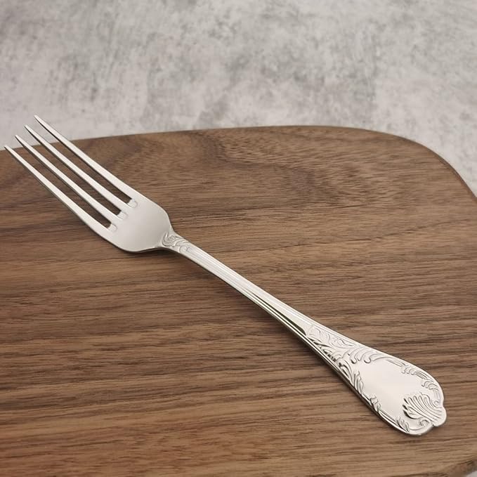 80-piece Silverware Set for 20, Retro Royal Palace Style Stainless Steel Flatware Cutlery Serving Utensils, Eating Tableware for Home Kitchen Hotel Restaurant, Mirror Polished