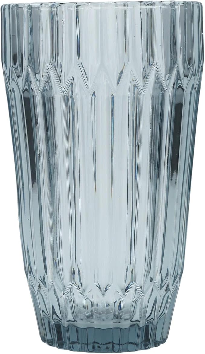 Fortessa Archie Glass Drinkware, Iced Beverage Glass (Set of 6), 15 Ounce, Dusk Gray