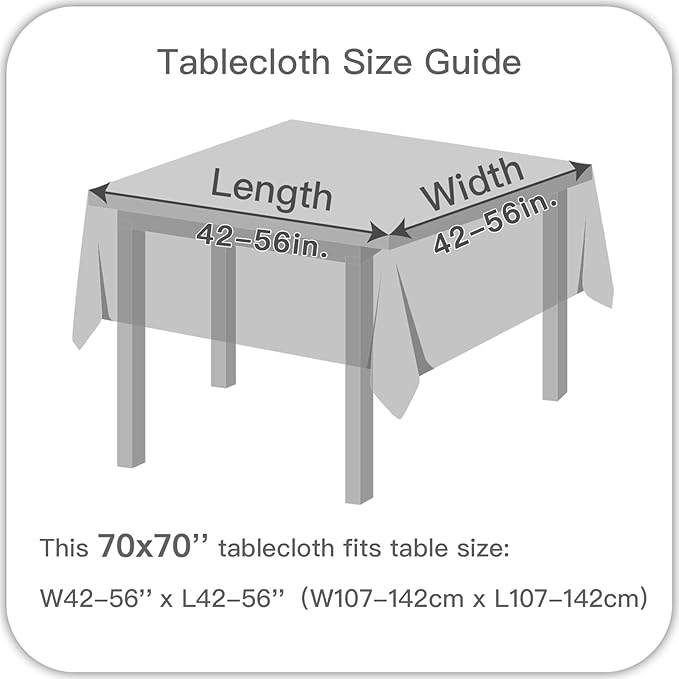 maxmill Square Tablecloth Water Resistance Antiwrinkle Spill Proof Weaved Texture Table Cloth, Decorative Fabric Table Cover for Banquet Parties Event Holiday Dinner, 70 x 70 Inch, Ochre Yellow