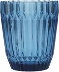 Fortessa Archie Glass Drinkware, Double Old Fashioned (Set of 6), 12.5 Ounce, Cornflower Blue