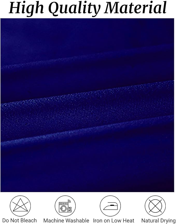 Fokitut 6 Pack Rectangle Tablecloth, 90x132 Inch, Stain Resistant and Wrinkle Polyester Table Cloth, Fabric Table Cover for Kitchen Dining, Wedding, Party, Holiday Dinner-Royal Blue