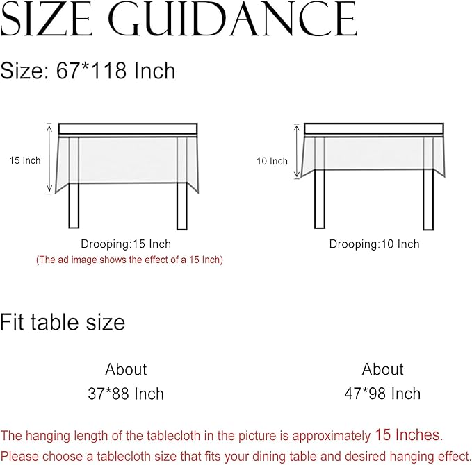 ISAENNE Designer Linen Light Beige Extra Long Table Cloth Rectangle,French Colorful Floral Tablecloth,Stain Resistant Decor Tablecloths for Dining Thanksgiving Kitchen,67"*118"-Helena E