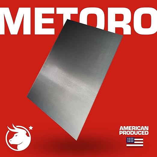 Metoro 16-Gauge x 36" x 24" Mild CRS Steel Sheet - Formable, Weldable, Magnetic, Smooth Surface - Industrial-Grade Metal Plate for DIY Projects, Fabrication, and More. (1, .060 X 36 X 24)