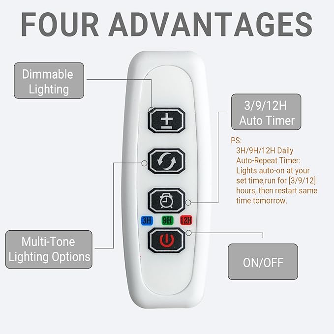 Rectangle LED Light Base with Timer & Adjustable Brightness - Wood Display Stand for Glass Art,Crystal Display,6 inch