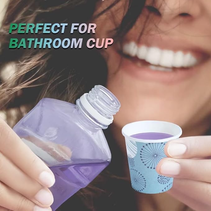[300 Pack 3 oz Paper Cups, Disposable Bathroom Cups, Small Mouthwash Cups, Mini Paper Cups 3 Ounce for Bathroom
