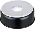 EUSTUMA Rotating LED Display Base Colorful Light Crystal Display Base Stand,Lighted Up Stand Color Changing Small LED for 3D Glass Crystal Art,Holiday Party Decoration. (B-Black-White Light)