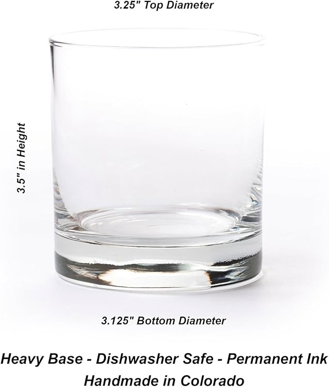 Black Lantern Whiskey Glass Set of 4 – 11oz Old Fashioned Bourbon, Scotch & Cocktail Tumblers with Forest Animal Nature Design | Premium Heavy-Base Barware