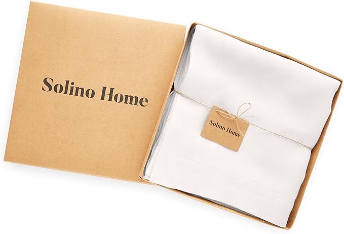 Solino Home White Linen Tablecloth 70 x 120 Inch - 100% Pure Linen Table Cloth for Rectangle Tables - Sonoma, Machine Washable Tablecloth for Winter, Valentines, Spring, Easter