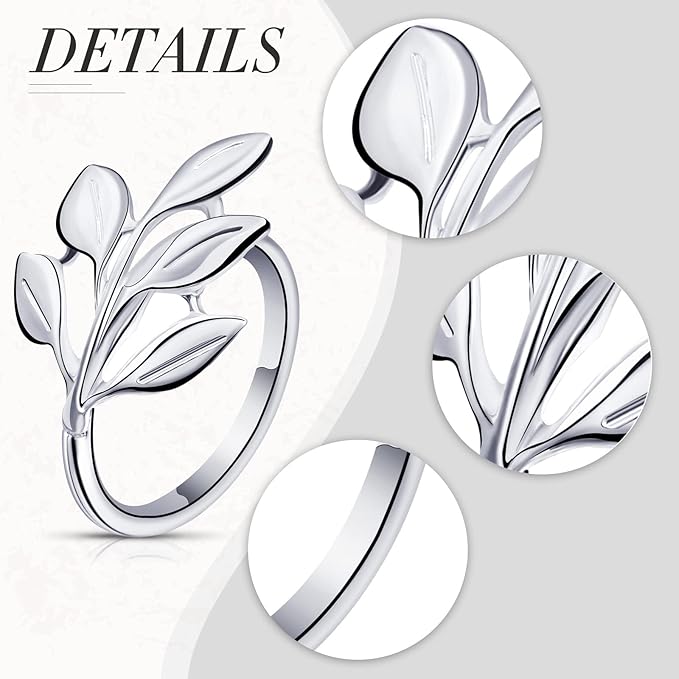 Hotop 200 Pcs Leaf Napkin Rings Set Silver Metal Napkins Rings Holders Bulk Glossy Table Adornment for Vintage Wedding Bridal Thanksgiving Christmas Holidays Fall Dinner Party Decoration Favors