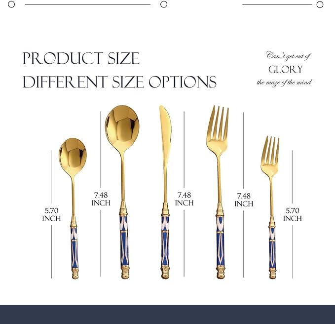 10-piece Silverware Set With Ceramic Handle, Premium Food Grade Stainless Steel Flatware Sets, Mirror Polished Cutlery Set, Dishwasher Safe (for 2 People)