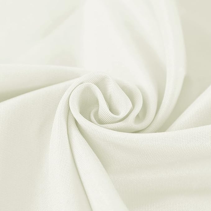 Fokitut 6 Pack Round Tablecloth, 70 Inch, Stain Resistant and Wrinkle Polyester Table Cloth, Fabric Table Cover for Kitchen Dining, Wedding, Party, Holiday Dinner-Ivory
