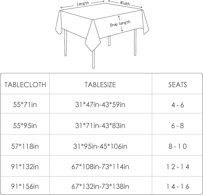 BALCONY & FALCON Table Cloth for 6 Foot Rectangle Tables – Waterproof, Wrinkle-Free Farmhouse Tablecloth for Dining, Kitchen, Wedding, Valentine，Baby Shower & Holiday Gatherings (Pink, 57" x 118")
