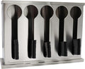 Dnoifne Utensil Dispenser, 5 Compartment Stainless Cutlery Organizer, Large Capacity Spoon Storage Device, Stainless Steel Spoon Storage Box, Dining Room Buffet Table Cutlery Dispenser