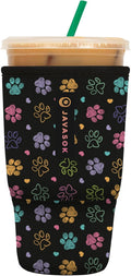 Sok It JavaSok Iced Coffee & Cold Soda Insulated Neoprene Cup Sleeve (Furry Footprints, Large: 30-32oz)