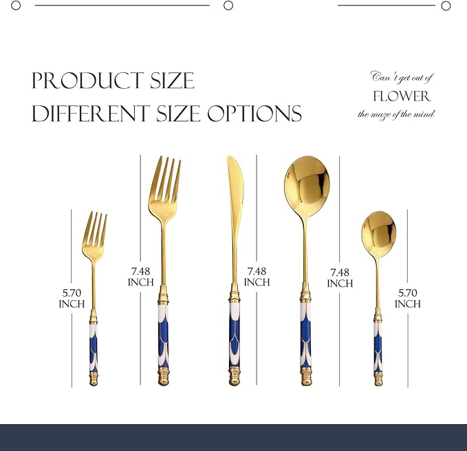 40-piece Silverware Set With Ceramic Handle, Premium Food Grade Stainless Steel Flatware Sets, Mirror Polished Cutlery Set, Dishwasher Safe (for 8 People)