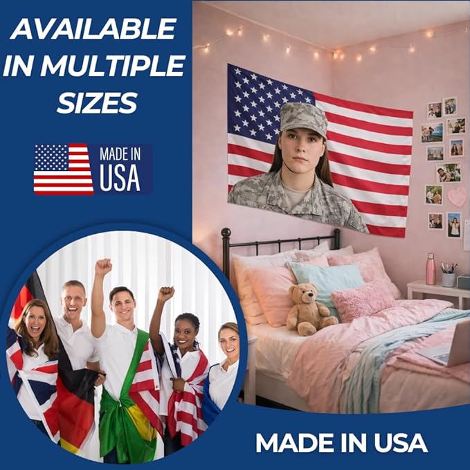 Custom Flag (1x1.5FT to 5x8FT) by DreamController for Business | Custom Outdoor Flags with Grommets for Advertising, Events | HD Printed Personalized Sign Flag | Express Dispatch & Shipping | Made in USA