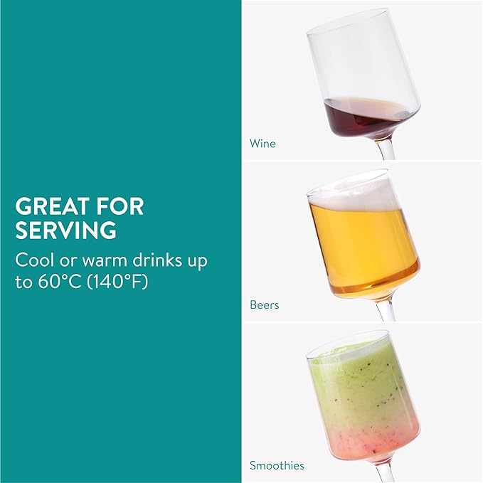 Navaris Clear Wine Glasses - Set of 4 - Transparent Wine Glasses with Stems - Stylish Design Glassware for Serving Wine, Cocktails, Dessert