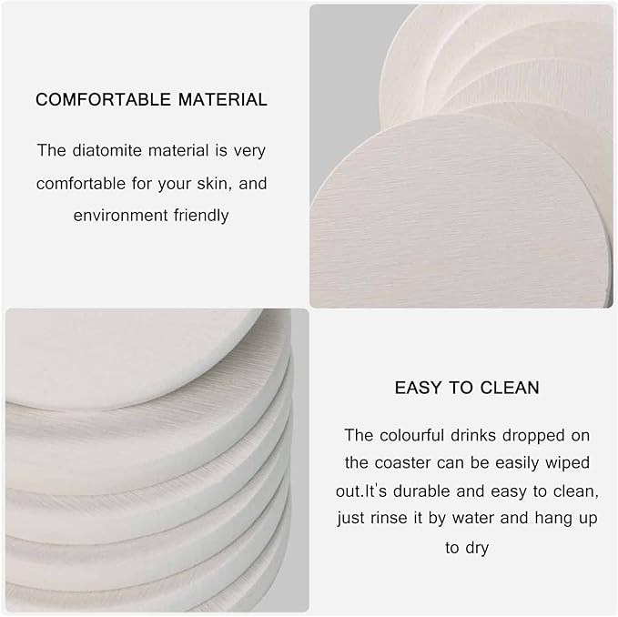 Green Palm Tree Leaves Coaster for Drinks Individual Tropical Summer Floral Leaf Nature Organic Plant Presents for Housewarming Birthday and Family 100% Diatomite 4''X 4'',2 Pack