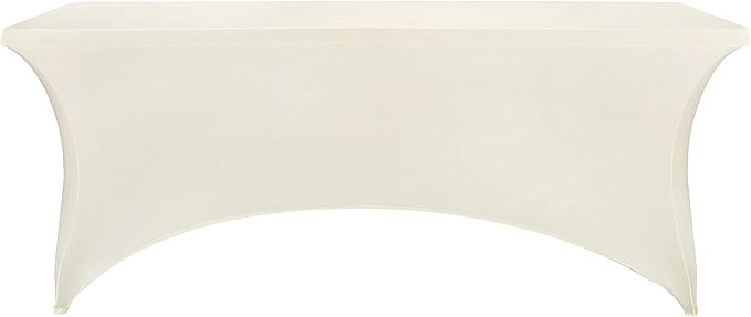 LZY Spandex Fitted Stretch Table Cover for 6 ft or 4ft or 8ft Folding Table, Rectangular Cocktail Tablecloth, Perfect for Party or Banquet