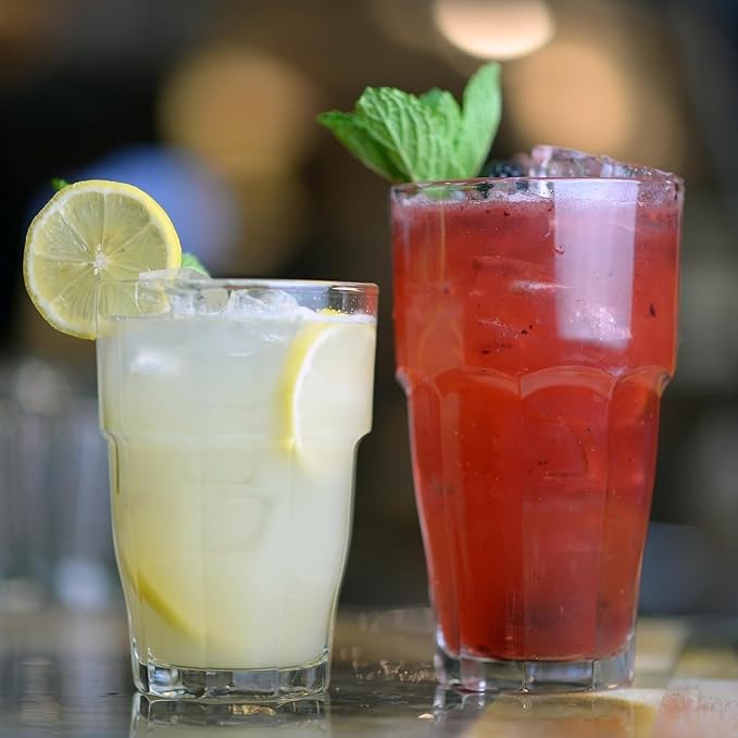 Bormioli Rocco 21.75 oz. Rock Bar Stackable Super Cooler Glass, (Set of 6)