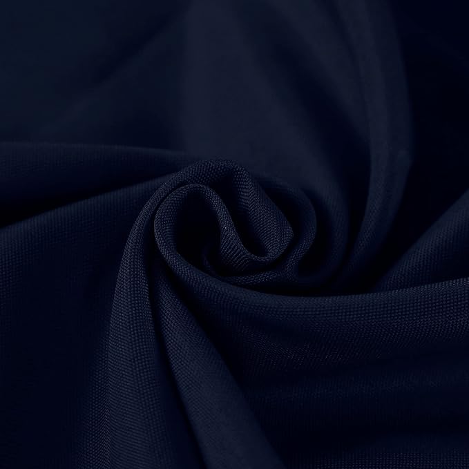 Fokitut 2 Pack Waterproof Round Tablecloth, 90 Inch, Stain Resistant and Wrinkle Polyester Table Cloth, Fabric Table Cover for Kitchen Dining, Wedding, Party, Holiday Dinner-Navy