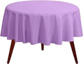 Gee Di Moda Round Tablecloth - 120 Inch Lavender Round Table Cloth for 60 to 96 Inch Round Tables - Heavy Duty Washable Fabric - for Buffet Table, Holiday Party, Dinner, Wedding & Baby Shower