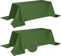 Fokitut 2 Pack Waterproof Rectangle Tablecloth, 90x156 Inch,Stain Resistant and Wrinkle Polyester Table Cloth, Fabric Table Cover for Kitchen Dining, Wedding, Party, Holiday Dinner-Willow