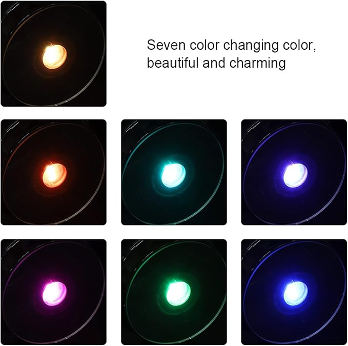 Watris Veiyi 4PCS LED Display Base, Colorful LED Light Base Stand for Crystals Glass Jewelry Art Gift